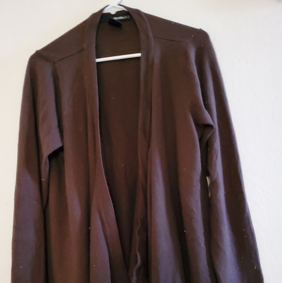 Dark Brown Open Cardigan - Picture 1 of 4